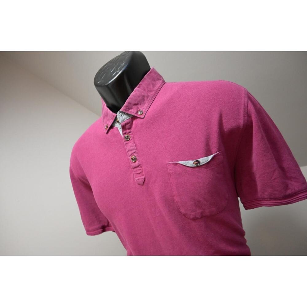Ted Baker London Golf Polo Dark Purple Short Sleeve Front Pocket Mens Size 6